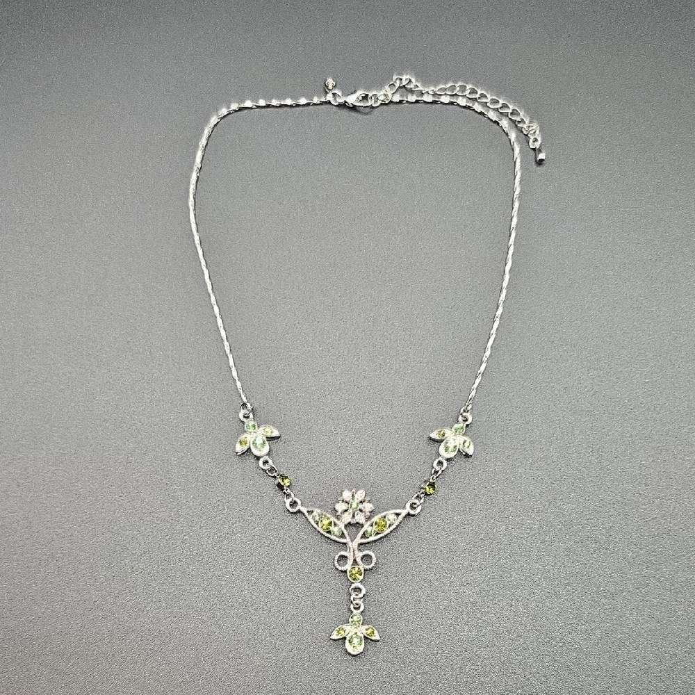 Silver & Green Necklace